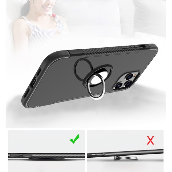 Kryt na iPhone 12 / 12 Pro odolný Magnetic finger zlatý