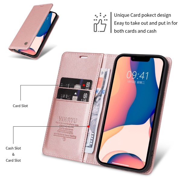 Pouzdro YIKATU pro iPhone 13 Pro růžové