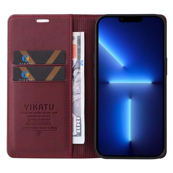 Pouzdro YIKATU pro iPhone 13 Pro vínové
