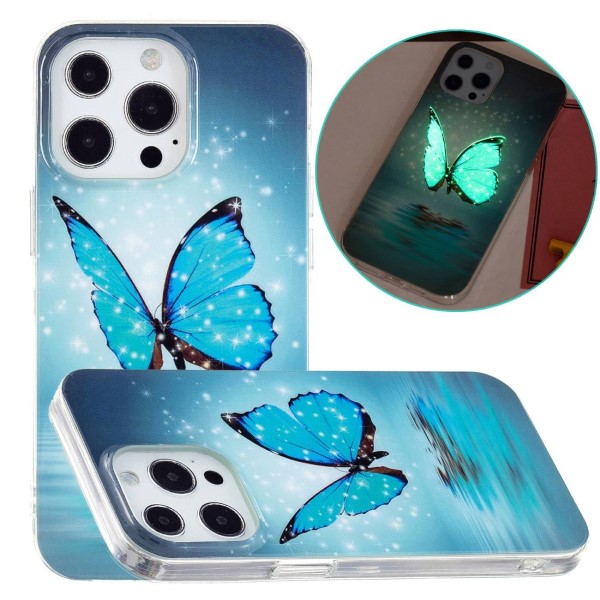 Kryt na iPhone 14 Plus svítící Motýl a hvězdy