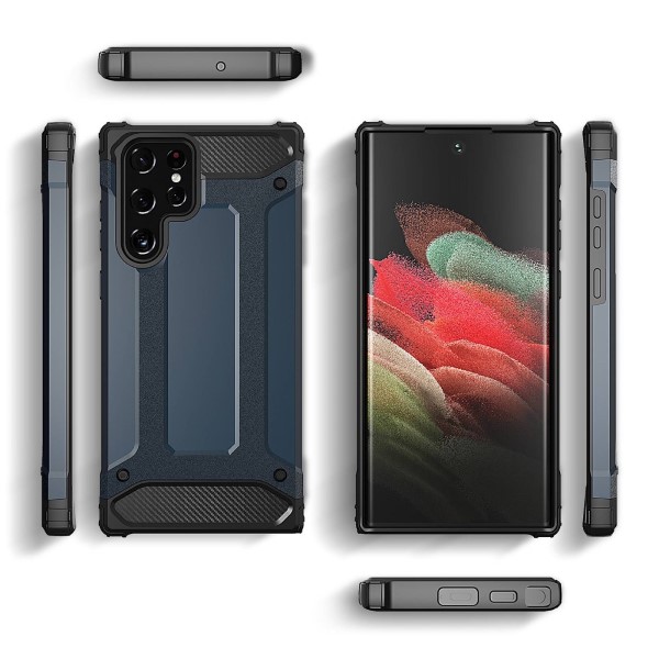 Kryt na Samsung Galaxy S22 Ultra odolný Hybrid stříbrný