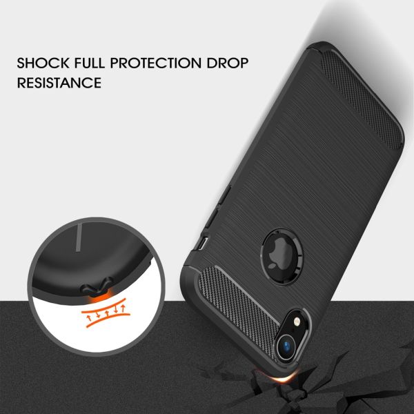 Kryt na iPhone Xr Carbon modrý