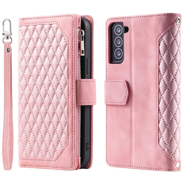 Pouzdro na Samsung Galaxy S21 FE Luxury Double Layer růžové