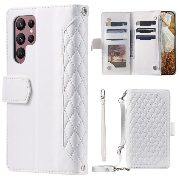 Pouzdro na Samsung Galaxy S22 Ultra Luxury Double Layer bílé