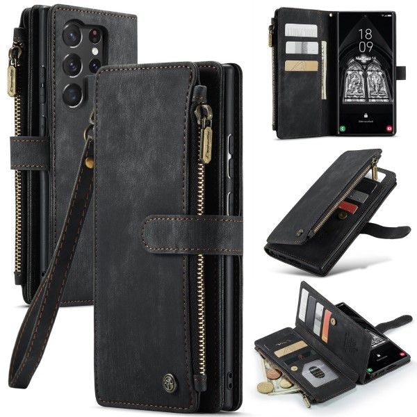 Pouzdro na Samsung Galaxy S23 Ultra CASEME Deluxe černé