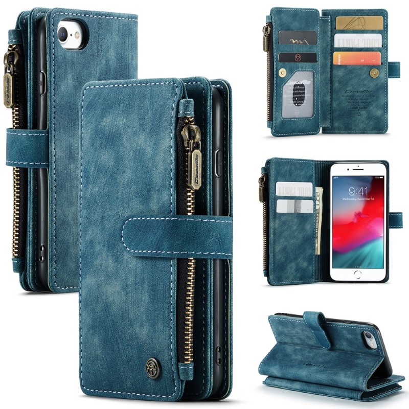 Pouzdro pro iPhone 7 / 8 / SE ( 2020 / 2022 ) Luxury Double Layer modré