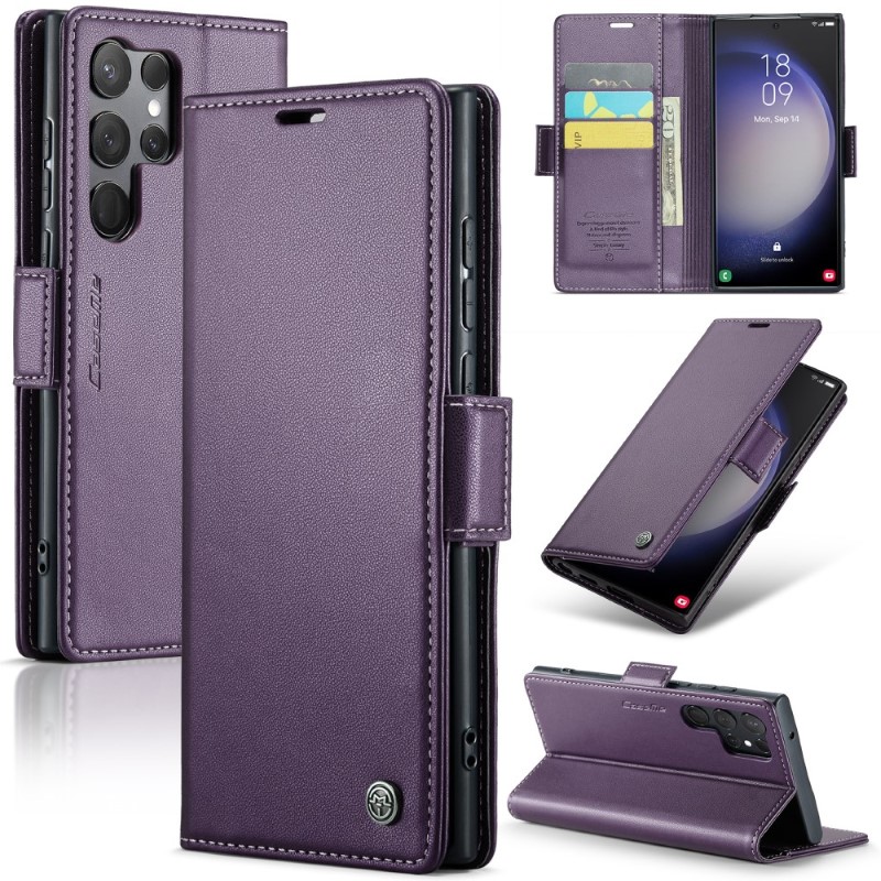 Pouzdro na Samsung Galaxy S24 Ultra CASEME smooth fialové