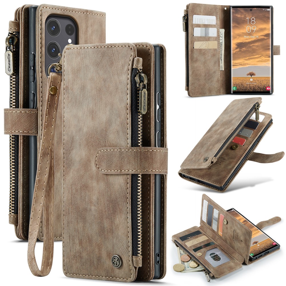Pouzdro na Samsung Galaxy S25 Ultra CASEME Deluxe hnědé