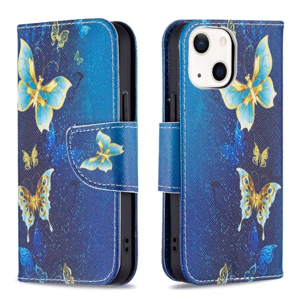 Pouzdro pro iPhone 13 Motýl modré