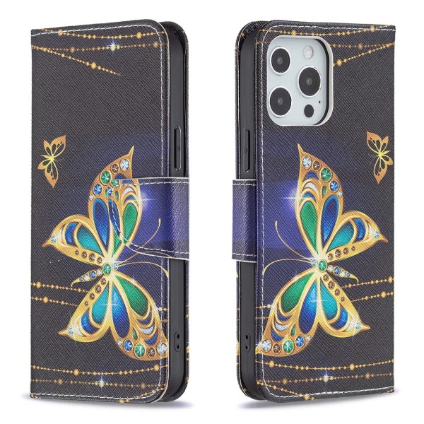 Pouzdro pro iPhone 13 Pro Motýl černé