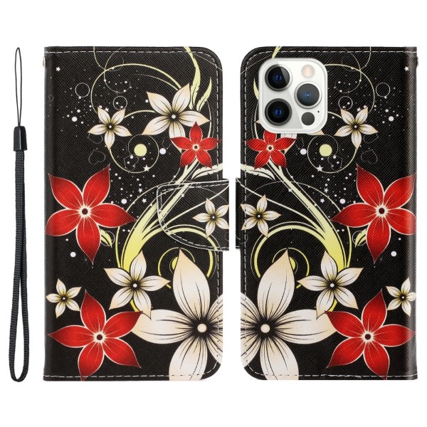 Pouzdro pro iPhone 13 Pro Kytky červené