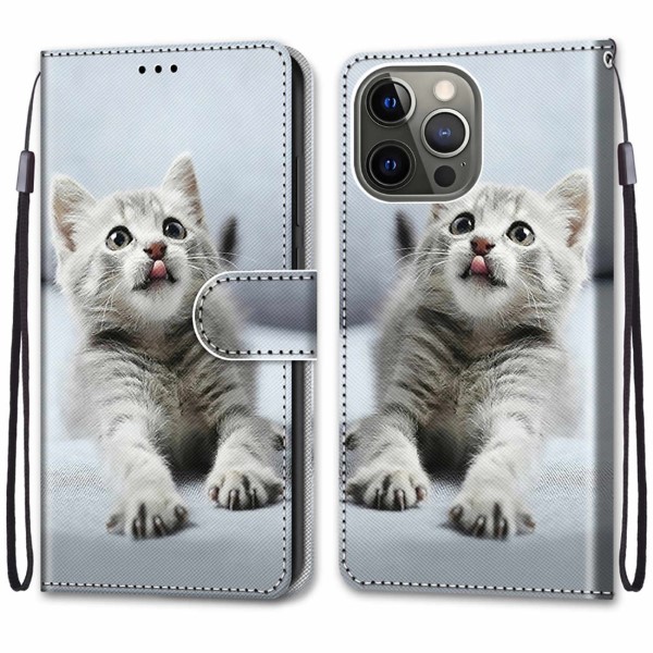 Pouzdro pro iPhone 13 Pro Kotě šedé