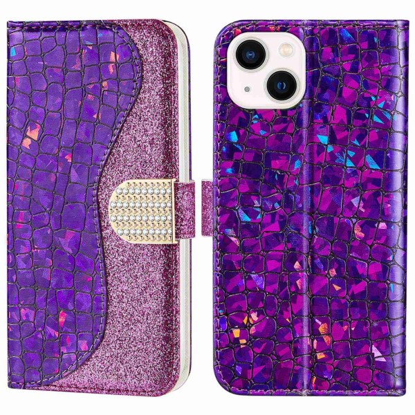 Pouzdro pro iPhone 14 Glitter fialové