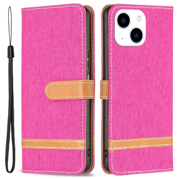 Pouzdro pro iPhone 14 Jeans růžové