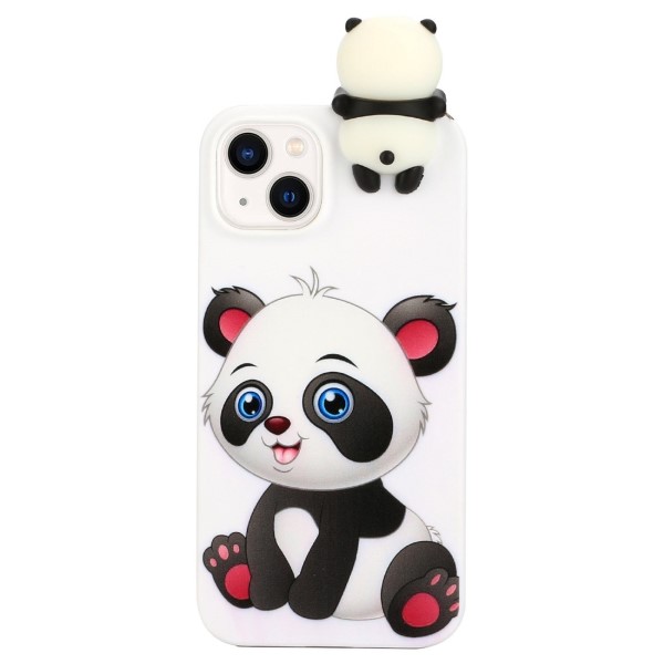 Kryt iPhone 14 3D panda bílý