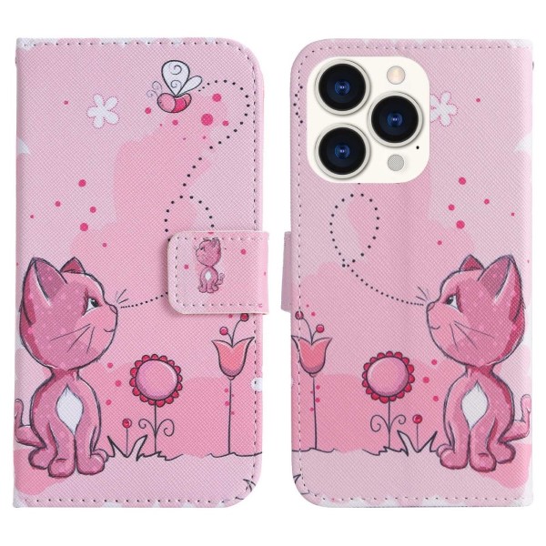 Pouzdro pro iPhone 14 Pro Kotě růžové