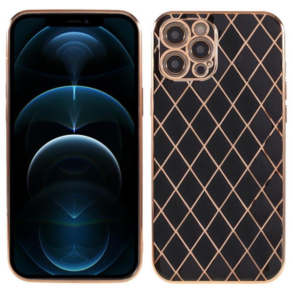 Kryt na iPhone 14 Pro Luxury rhombus černý