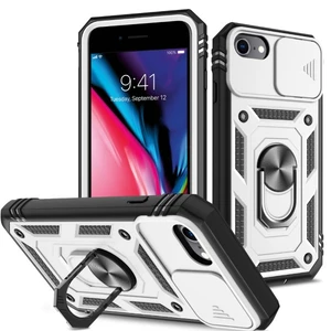 Kryt na iPhone 7 / 8 / SE 2020 / SE 2022 odolný s krytkou na fotoaparát bílý