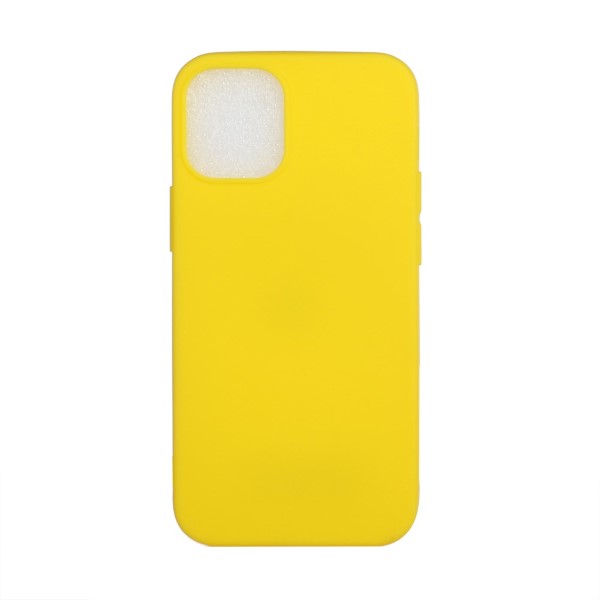 Kryt na iPhone 12 Mini gumový žlutý