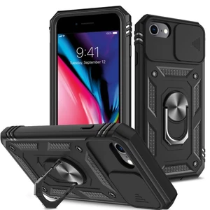 Kryt na iPhone 7 / 8 / SE 2020 / SE 2022 odolný s krytkou na fotoaparát černý