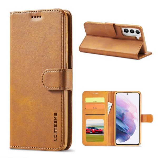Pouzdro LC.IMEEKE pro Samsung Galaxy S21 světle hnědé