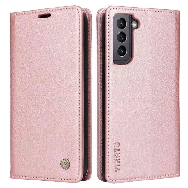 Pouzdro na Samsung Galaxy S21 FE Yikatu růžové