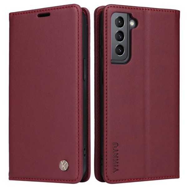 Pouzdro na Samsung Galaxy S21 FE Yikatu červené