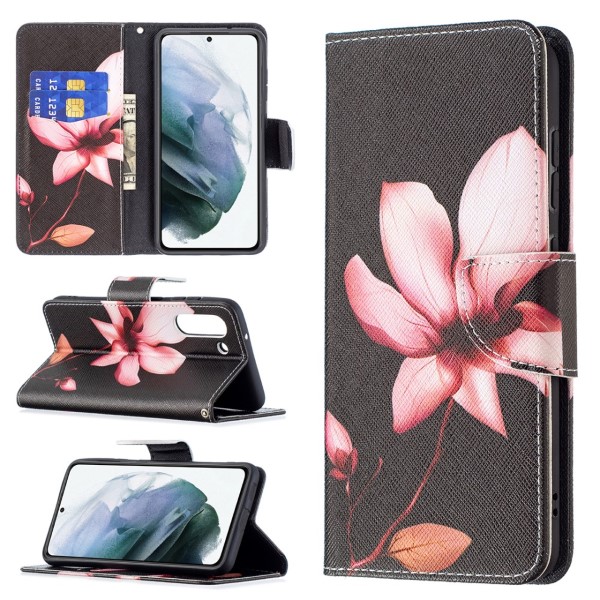 Pouzdro na Samsung Galaxy S21 FE Kytka černé