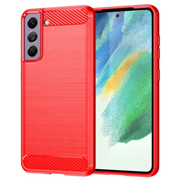 Kryt na Samsung Galaxy S21 FE Carbon červený 