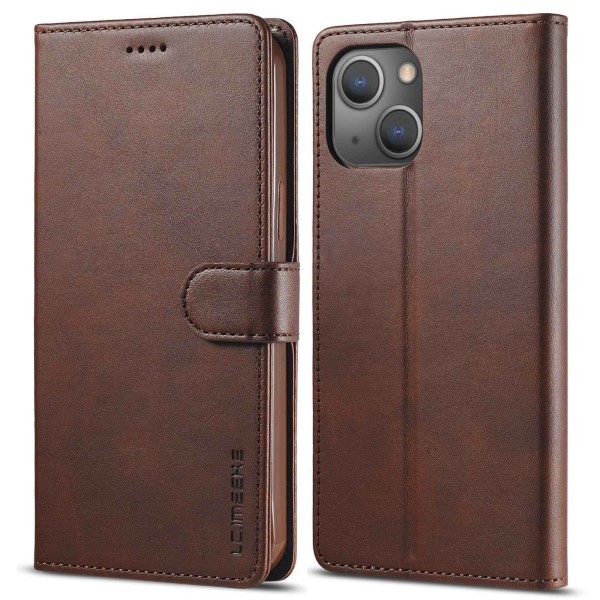 Pouzdro LC.IMEEKE pro iPhone 14 Plus hnědé