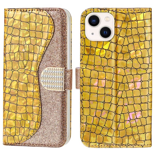 Pouzdro na iPhone 14 Plus Glitter zlaté