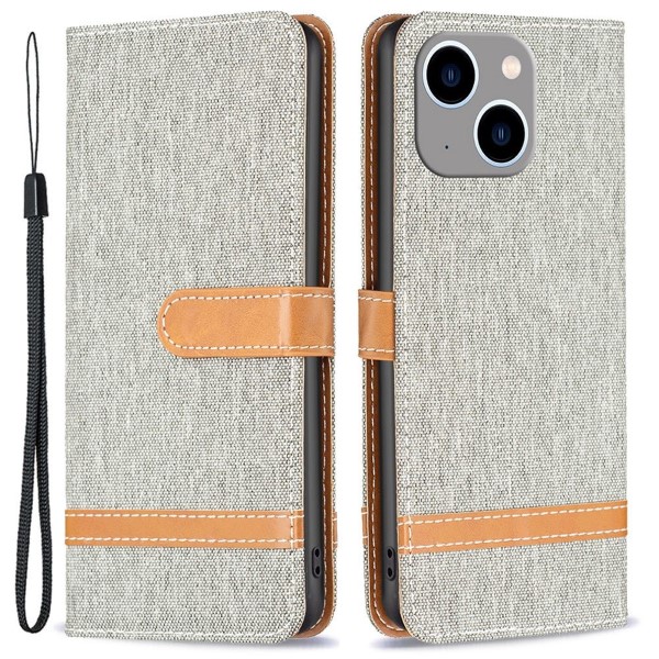 Pouzdro na iPhone 14 Plus Jeans šedé