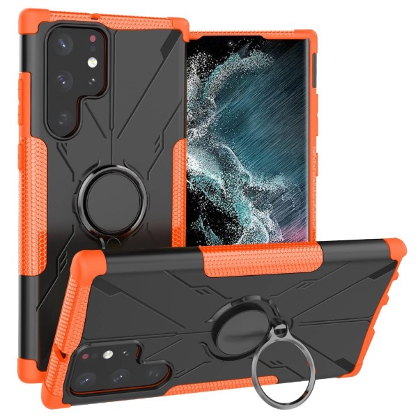 Kryt na Samsung Galaxy S22 Ultra odolný Tire oranžový