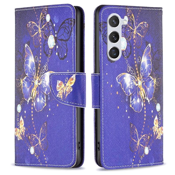 Pouzdro na Samsung Galaxy S23 Motýl fialové