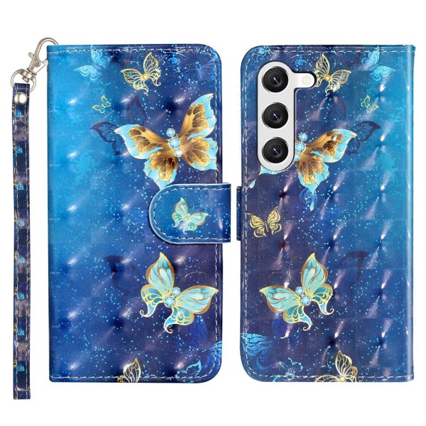 Pouzdro na Samsung Galaxy S23 Motýl zlaté