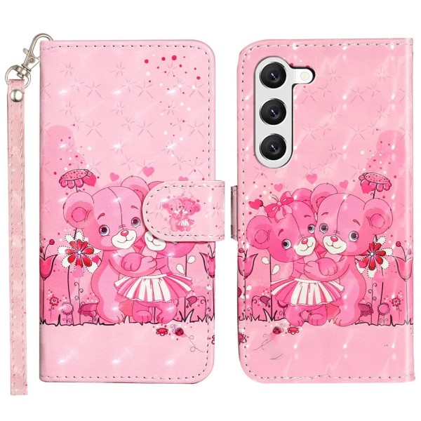 Pouzdro na Samsung Galaxy S23 Medvídek růžové