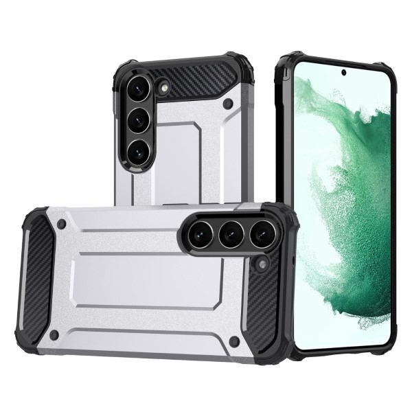 Kryt na Samsung Galaxy S23 odolný Hybrid stříbrný