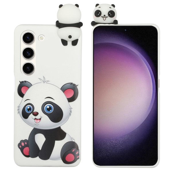 Kryt na Samsung Galaxy S23+ 3D Panda bílý