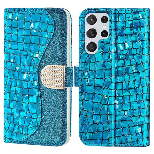 Pouzdro na Samsung Galaxy S23 Ultra Glitter modré