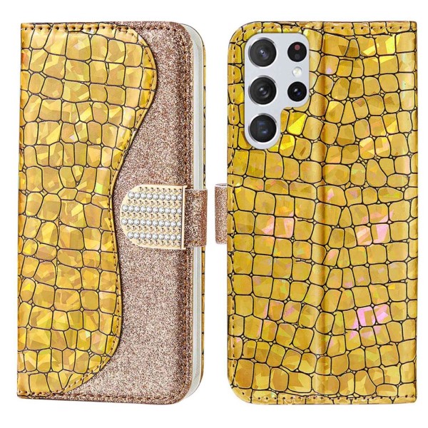 Pouzdro na Samsung Galaxy S23 Ultra Glitter zlaté