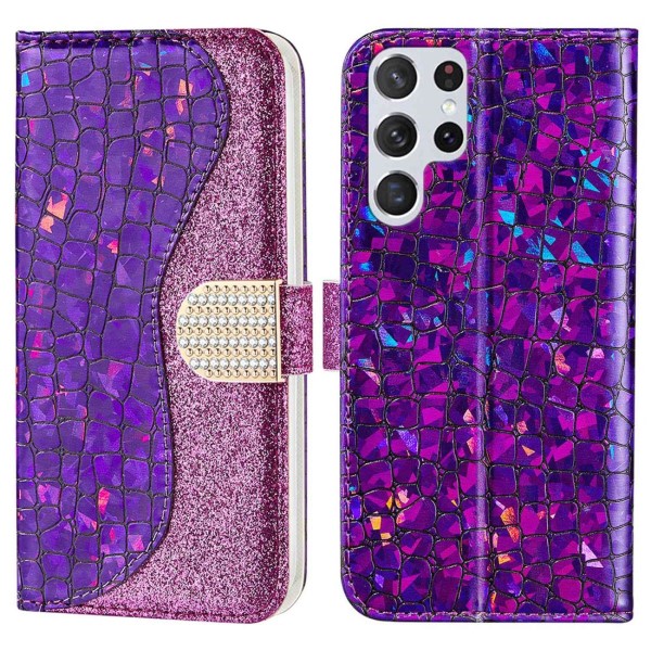 Pouzdro na Samsung Galaxy S23 Ultra Glitter fialové