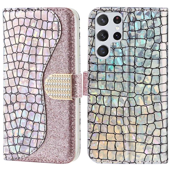 Pouzdro na Samsung Galaxy S23 Ultra Glitter růžové