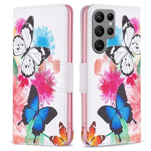 Pouzdro na Samsung Galaxy S23 Ultra Motýly bílé