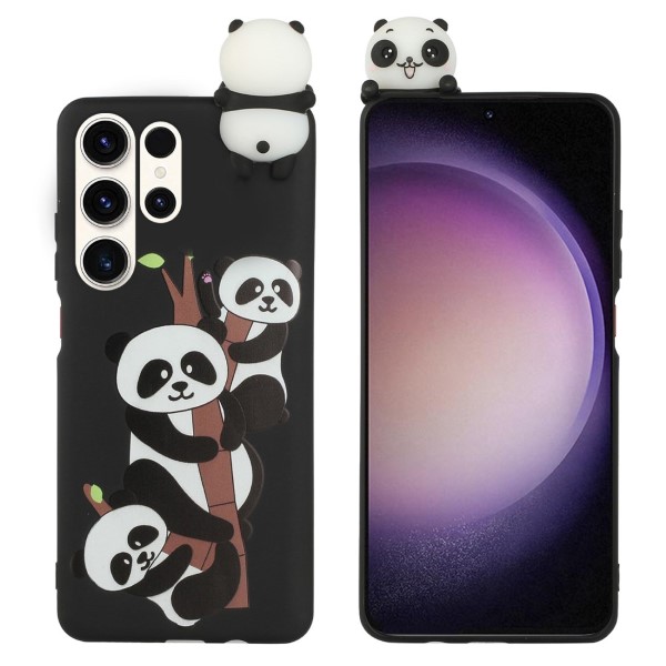 Kryt na Samsung Galaxy S23 Ultra 3D Panda černý