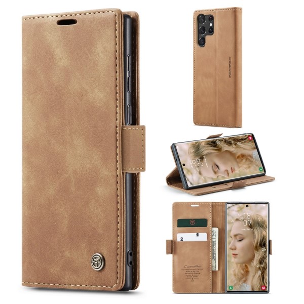 Pouzdro na Samsung Galaxy S23 Ultra CASEME světle hnědý