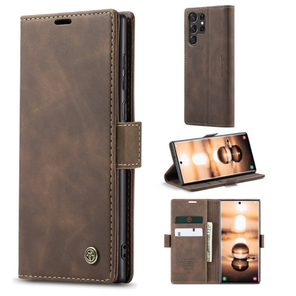 Pouzdro na Samsung Galaxy S23 Ultra CASEME hnědý