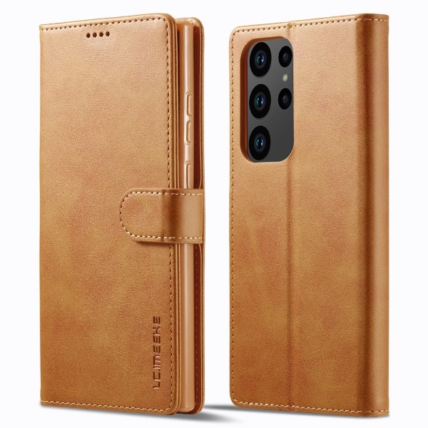 Pouzdro na Samsung Galaxy S23 Ultra LC.IMEEKE světle hnědé
