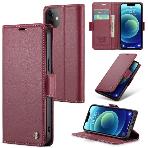 Pouzdro pro iPhone 12 Mini CASEME Smooth červené