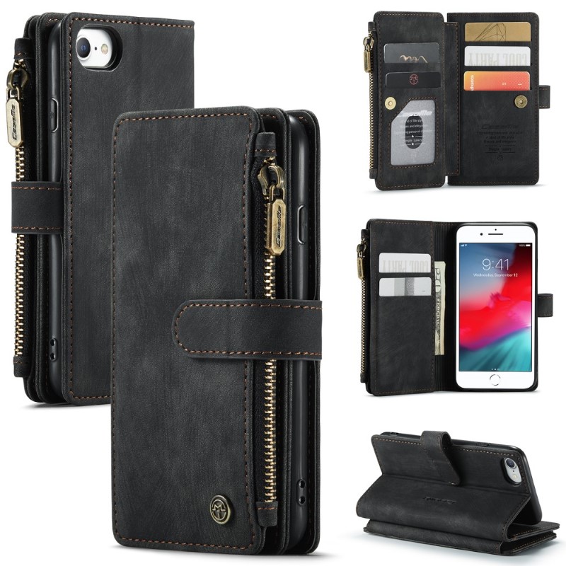 Pouzdro pro iPhone 7 / 8 / SE ( 2020 / 2022 ) Luxury Double Layer černé