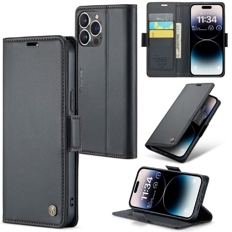 Pouzdro na iPhone 15 Pro Max CASEME Smooth černé